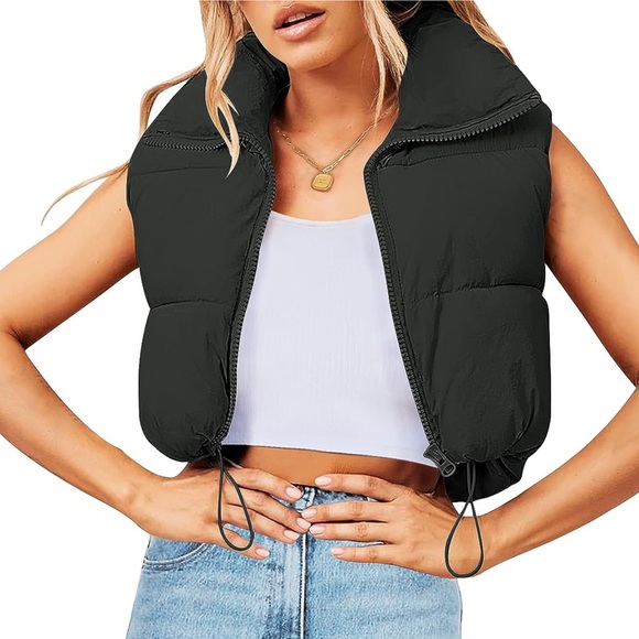 Cropped puffer vest - Picture 5 of 5